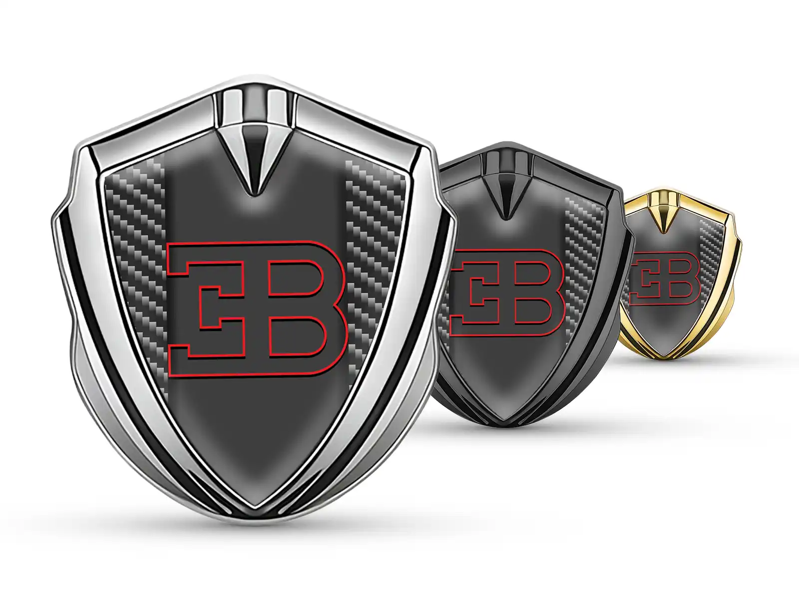 Bugatti Metal Abovedado Emblema Maestra Estilo Inox Base